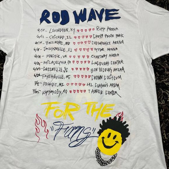 Rod Wave Soul Fly For The Fans White Tee T Shirt Mens Sz M New - Picture 4 of 5